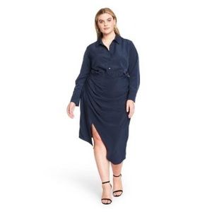 Brand NWT Target x Cushnie Navy wrap shirt dress, size 20W